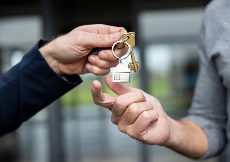 Handing over house keys